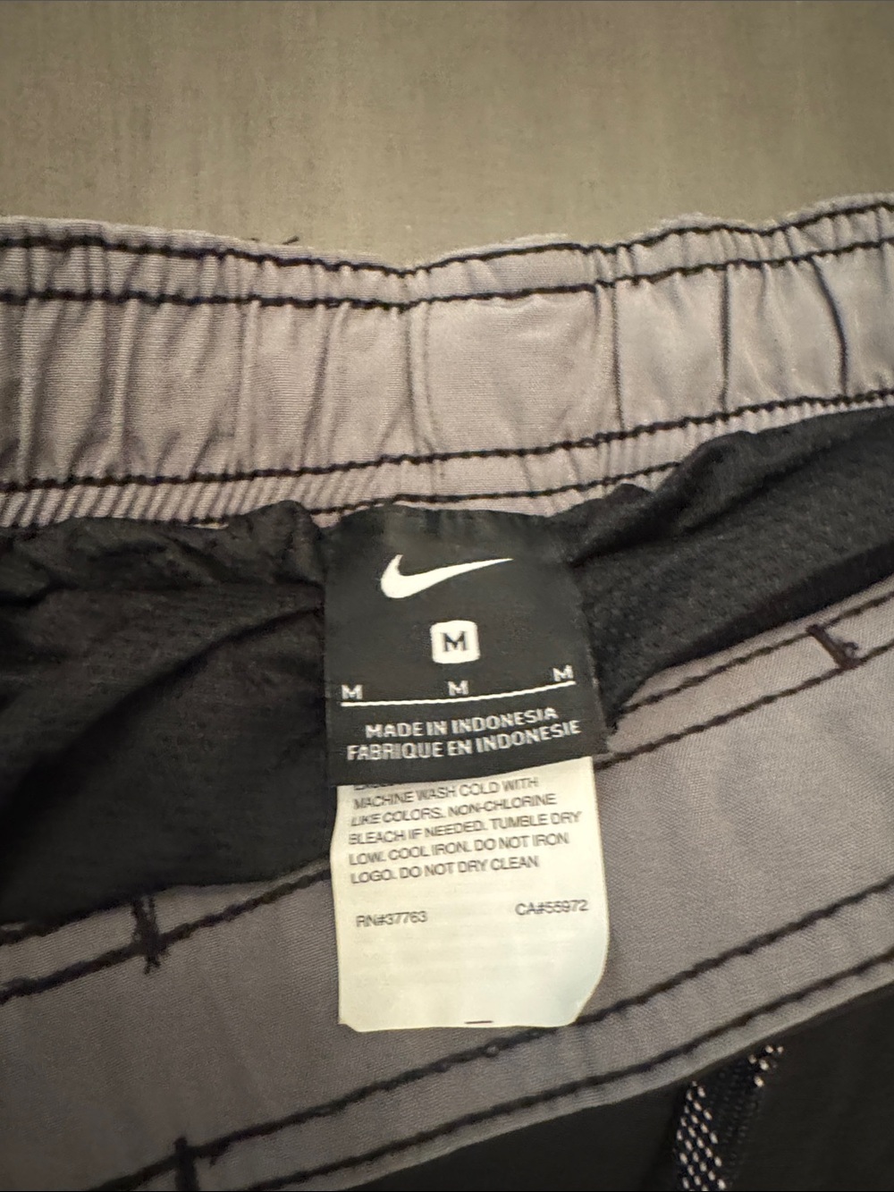 Nike Black Shorts with Light Gray Panels - Picture 2 of 4